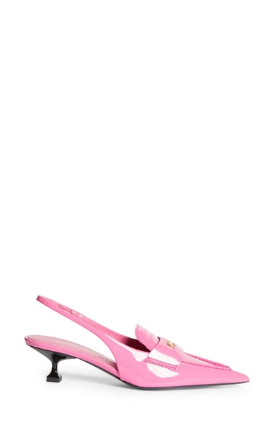 Shop Miu Miu Kitten Heel Slingback Pump In Pink
