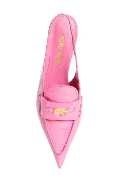 Shop Miu Miu Kitten Heel Slingback Pump In Pink