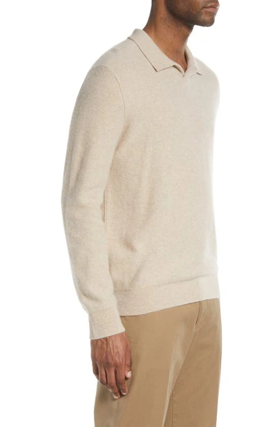 VINCE BOILED CASHMERE JOHNNY COLLAR SWEATER 