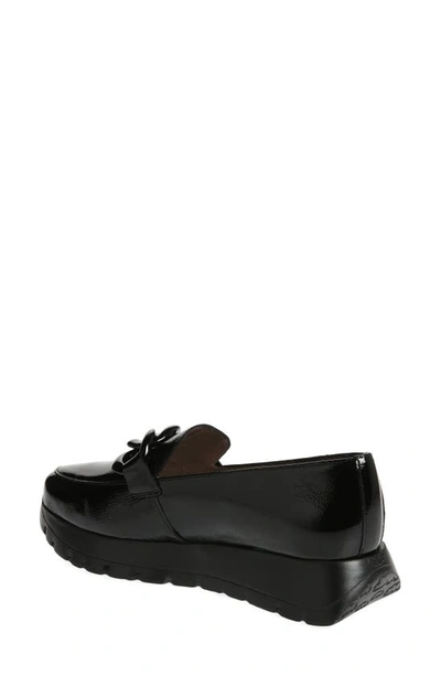 Shop Wonders A-2405 Platform Loafer In Black