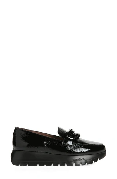 Shop Wonders A-2405 Platform Loafer In Black