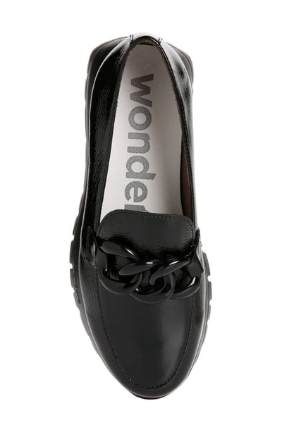 Shop Wonders A-2405 Platform Loafer In Black