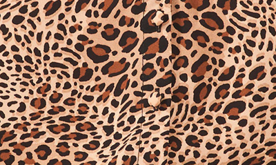 Shop Chaus Leopard Print Button-up Blouse In Leopard Brown