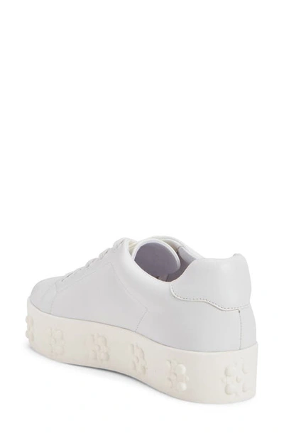 Shop Katy Perry The Florral Flatform Sneaker In Optic White