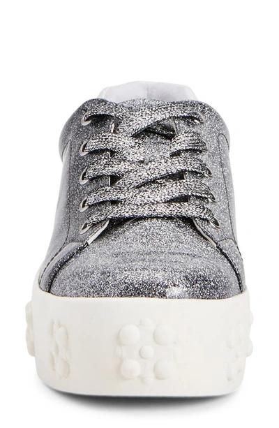 Shop Katy Perry The Florral Flatform Sneaker In Silver