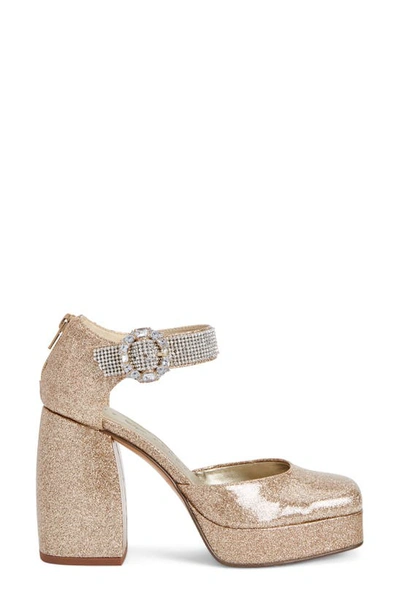 Shop Katy Perry The Uplift Buckle Platform Pump In Champagne