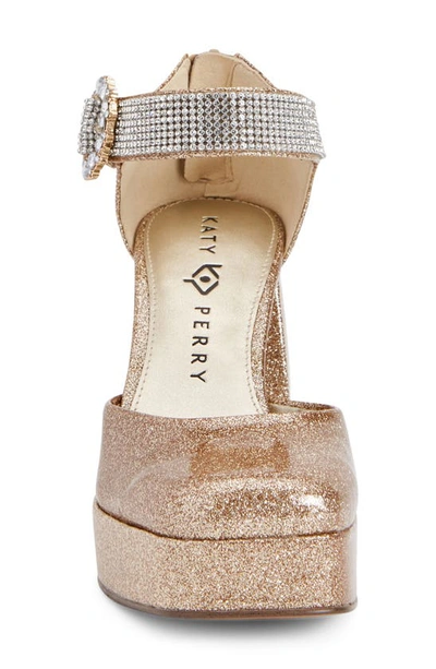 Shop Katy Perry The Uplift Buckle Platform Pump In Champagne