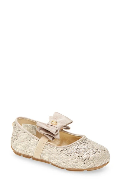 Shop Michael Michael Kors Kids' Rover Day Mary Jane Flat In Sand Gold