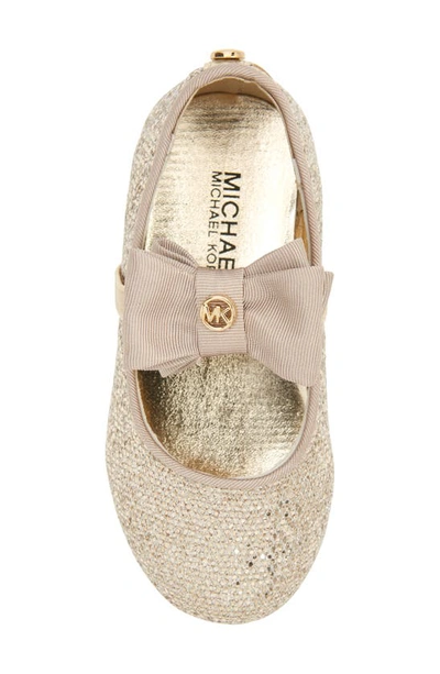 Shop Michael Michael Kors Kids' Rover Day Mary Jane Flat In Sand Gold