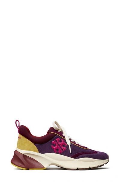Shop Tory Burch Good Luck Trainer Sneaker In Purple / Pink / Purple