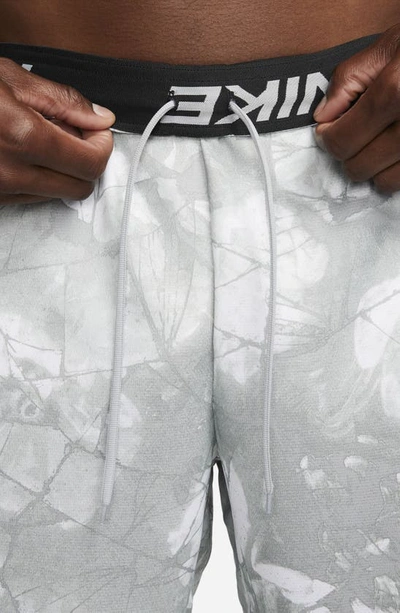 Shop Nike Dri-fit Shorts In Light Smoke Grey/ Black