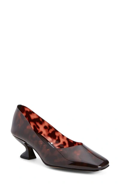 Shop Katy Perry The Laterr Square Toe Pump In Brown Multi