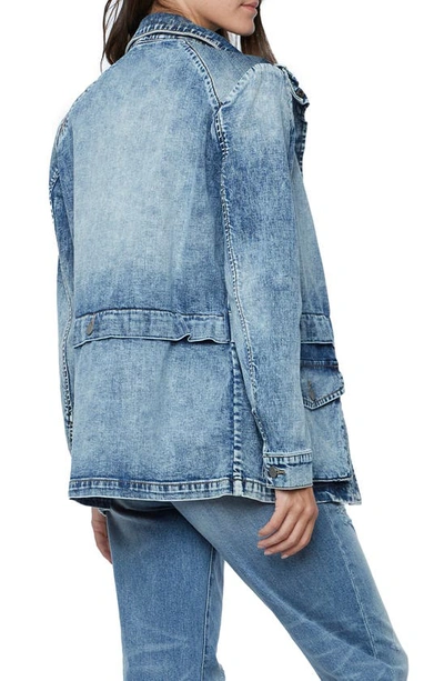 Shop Wash Lab Denim Sidecar Denim Jacket In Pavement Blue