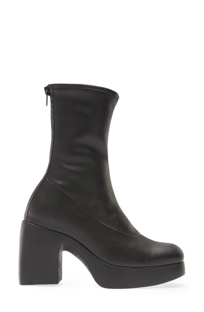 Wonders Platform Stretch Bootie In Black