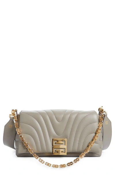 Shop Givenchy Small 4g Quilted Leather Crossbody Bag In Stone Grey