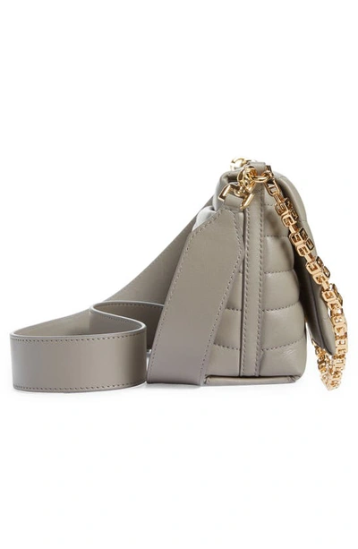 Shop Givenchy Small 4g Quilted Leather Crossbody Bag In Stone Grey