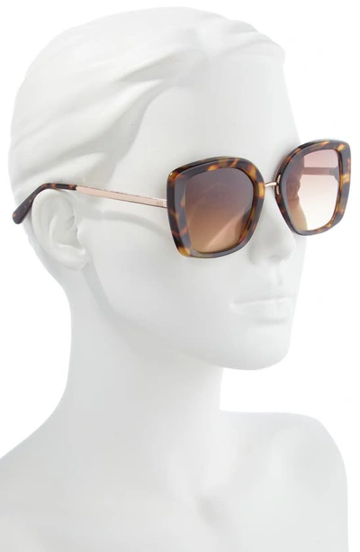Shop Frye 52mm Gradient Square Sunglasses In Tortoise