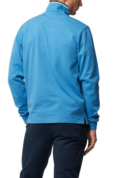 Rodd & Gunn Burnbridge Cotton Half-zip Pullover In Ocean