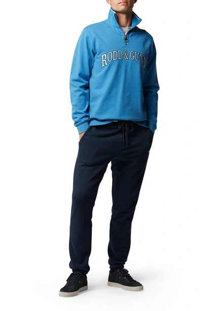 Rodd & Gunn Burnbridge Cotton Half-zip Pullover In Ocean