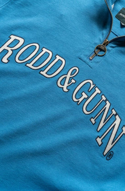 Rodd & Gunn Burnbridge Cotton Half-zip Pullover In Ocean
