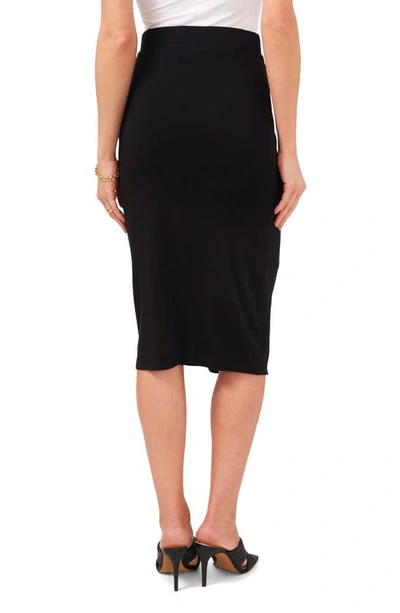 Shop Vince Camuto Ruched Midi Skirt In Rich Black
