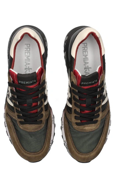 Shop Premiata Lander Sneaker In Olive / Black