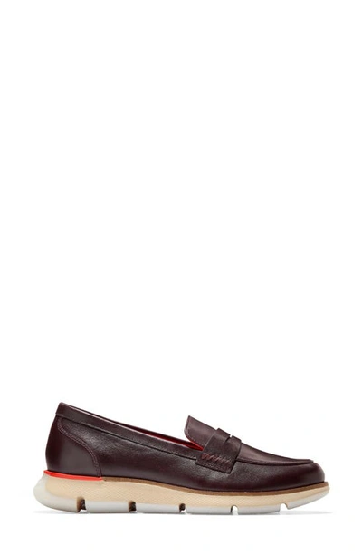 Shop Cole Haan 4.zerogrand Penny Loafer In Pinot/ Oat