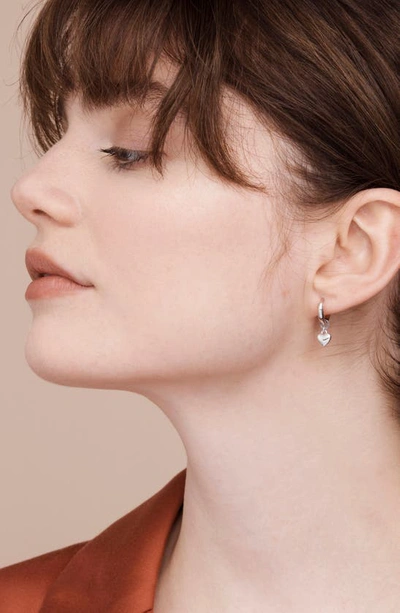 Ted Baker Sweetheart Tiny Heart Drop Earrings In Silver Tone
