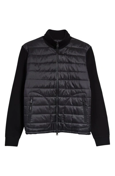 Shop Ralph Lauren Purple Label Double Face Wool Hybrid Jacket In Polo Black