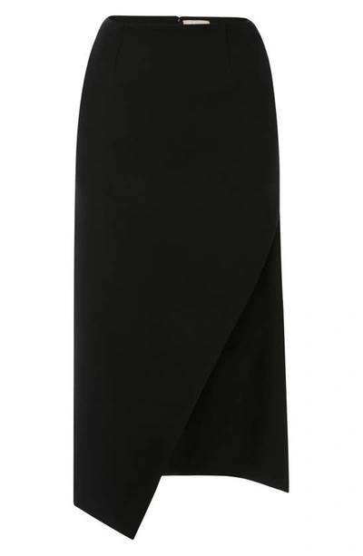 Shop Alexander Mcqueen Wool & Mohair Pencil Skirt In Black