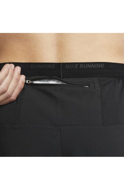 Nike Men's Dri-fit Run Division Pinnacle Running Shorts In Black/ Black
