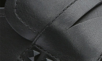 Shop Ash Genial Stud Platform Loafer In Black