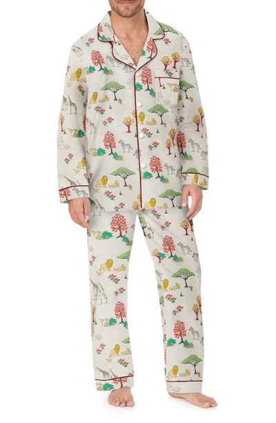 Shop Bedhead Pajamas Print Organic Cotton Pajamas In Safari