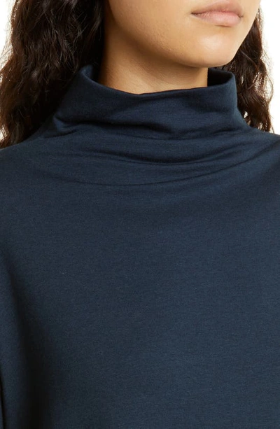 Shop Eileen Fisher Funnel Neck Top In Deep Adriatic