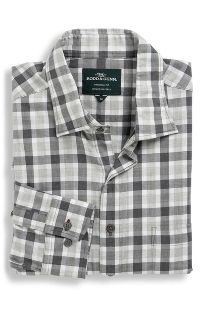 Shop Rodd & Gunn Boltons Trim Fit Check Cotton Flannel Button-up Shirt In Ash