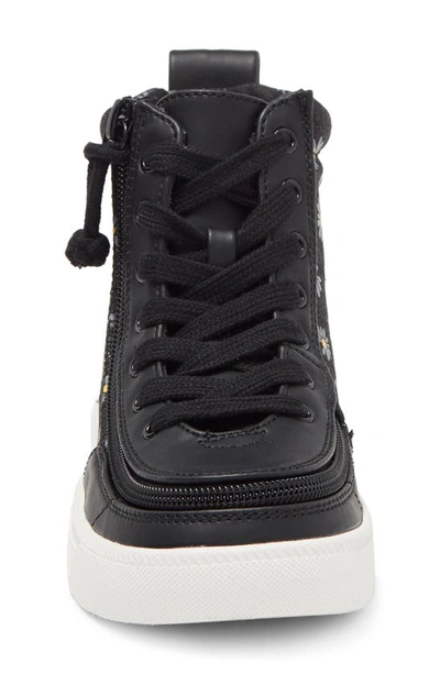 Shop Billy Footwear Kids' Classic Hi-rise Sneaker In Black Daisy