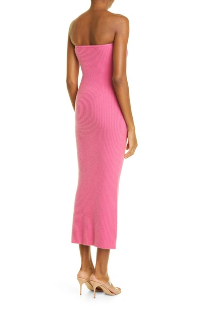 LAPOINTE CASHMERE RIB TUBE MIDI DRESS 