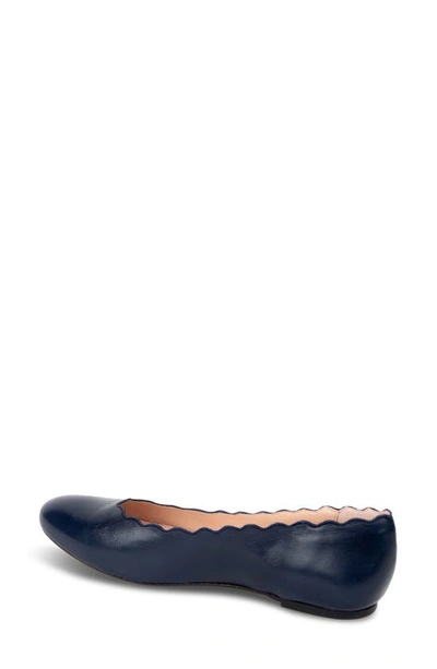 Patricia Green Palm Beach Scalloped Ballet Flat In Navy