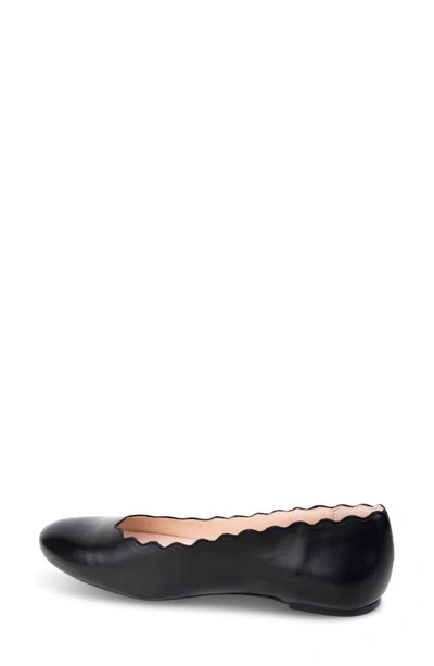 Shop Patricia Green Palm Beach Scalloped Ballet Flat In Black