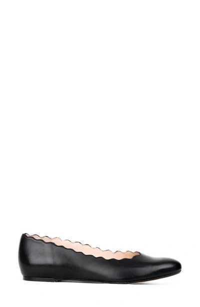 Shop Patricia Green Palm Beach Scalloped Ballet Flat In Black