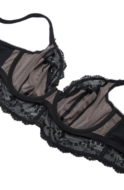 Elomi Full Figure Charley Lace Underwire Longline Bra El4381, Online Only In Black