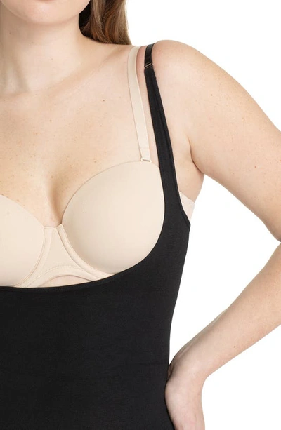 Shapermint Open Bust Shaper Bodysuit In Black