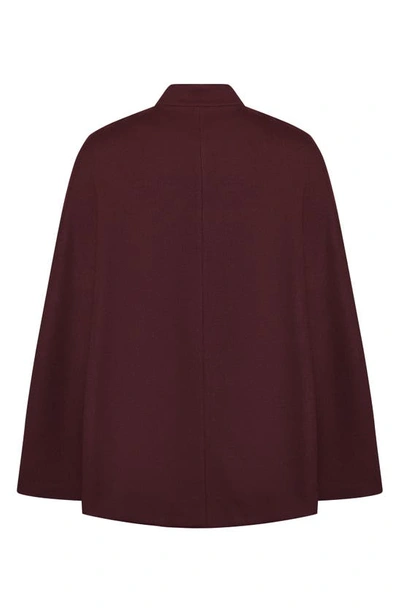 City Chic Anastasia Cape In Oxblood