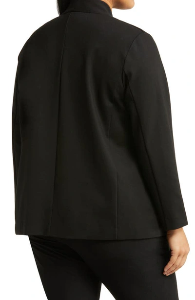 Shop Eileen Fisher Open Front Ponte Jacket In Black