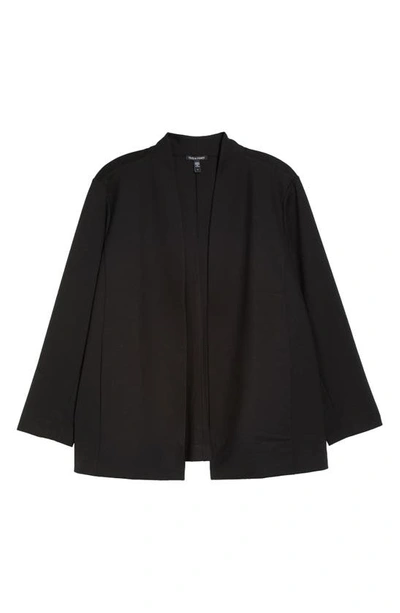 Shop Eileen Fisher Open Front Ponte Jacket In Black