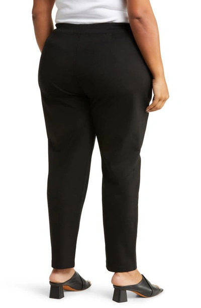 Eileen Fisher Petite Washable Stretch Crepe Slim Ankle Pants In Black