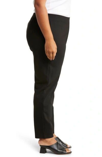 Eileen Fisher Petite Washable Stretch Crepe Slim Ankle Pants In Black
