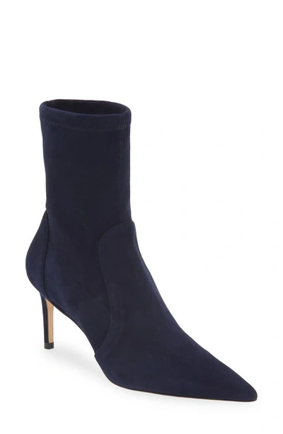 Stuart Weitzman Stuart 75 Sock Bootie In Nice Blue