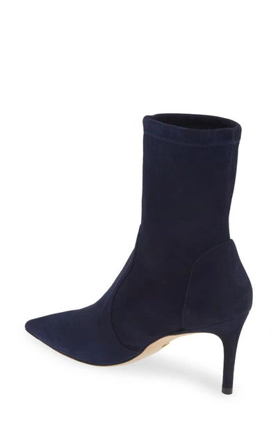 Stuart Weitzman Stuart 75 Sock Bootie In Nice Blue