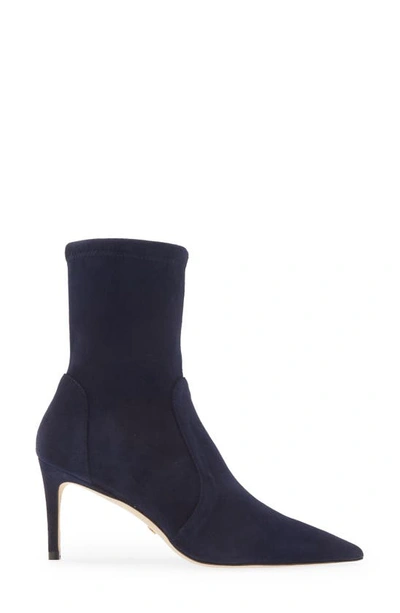 Stuart Weitzman Stuart 75 Sock Bootie In Nice Blue